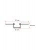 1.5 cm Alüminyum Alçıpan Led Profil 1.5 cm Alüminyum Alçıpan Led Profil